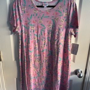 LuLaRoe Carly Dress - Large Sanded Pink